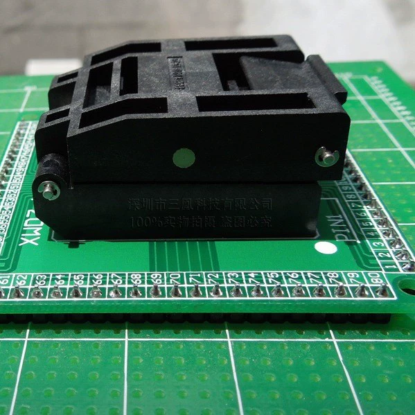 Тестовый гнездо QFP80 IC51-0804-808-14 для программирования/прошивки, шаг выводов 0,5 мм