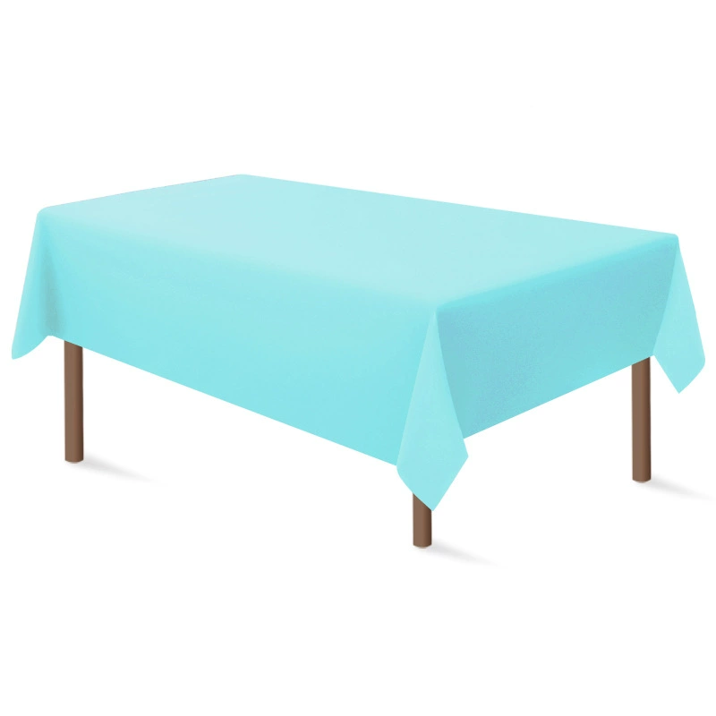 Rectangular disposable party plain tablecloth plastic cloth birthday dessert solid color tablecloth waterproof waterproof table cloth
