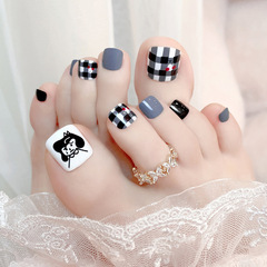 Small fresh manicure wearable manicure ins cute girl forest style nail patch foot nails toenail manicure J9