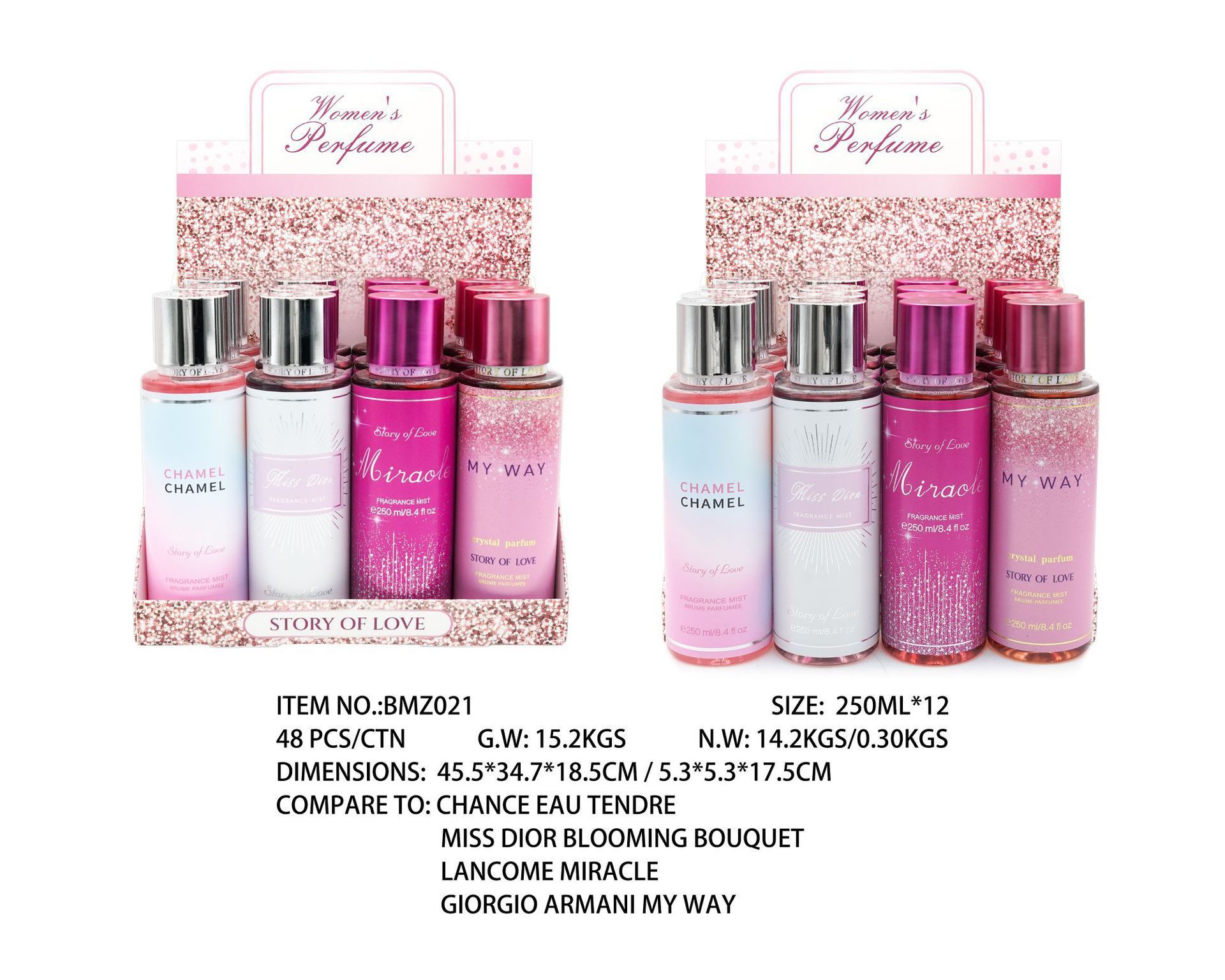 Perfume para mujeres 250ml spray corporal comercio exterior sudeste asiático sudamericano fragrancia para hombres estand paquete de muestra especial image 27