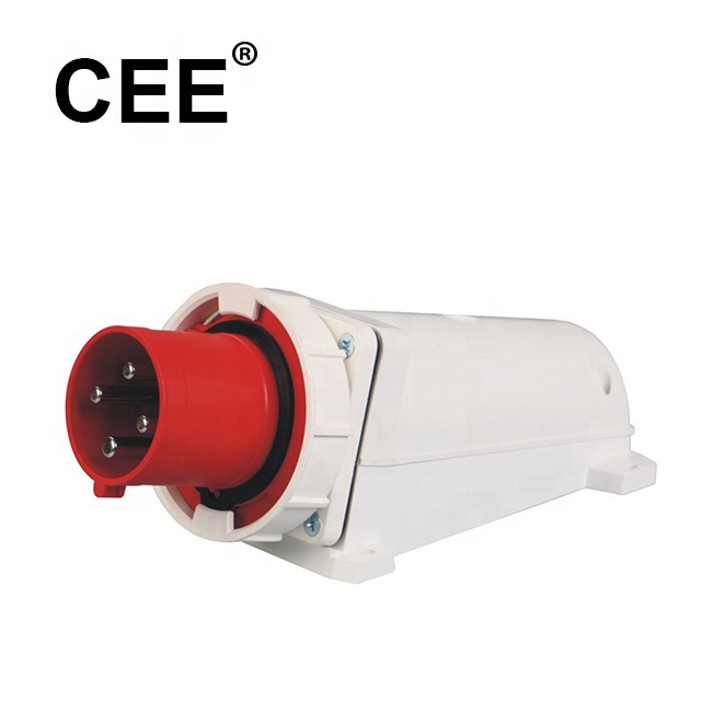 CEE-5342/5442墙壁式工业插头63A 125A 380-415V IP67 红 CE认证