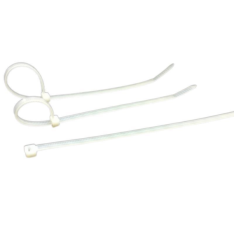 直销5*250mm自锁式尼龙扎带 白色扎线带200条/包 固定塑料捆线带