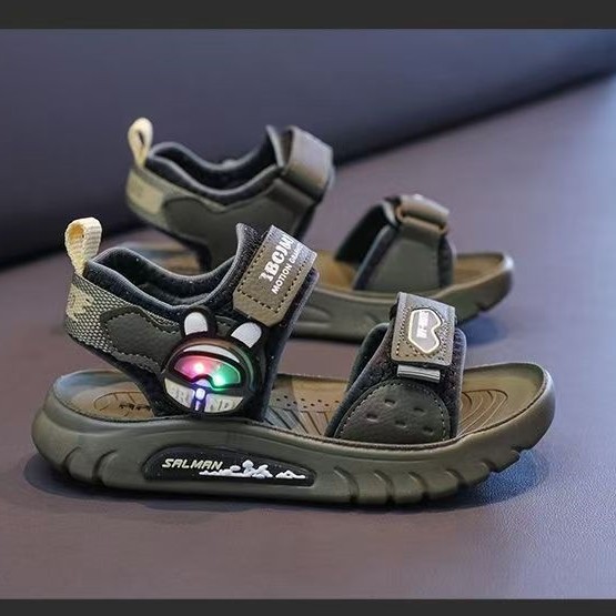 Sandalias casuales para niños 2026 verano nuevo tipo de zapatos de velcro para niños zapatos de playa de moda para niños image 4