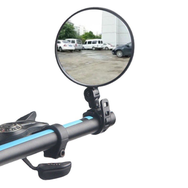 Espejo retrovisor de bicicleta de 360 grados espejo convexo de gran angular bicicleta vehículo eléctrico gran vista mango de silicona reflector Accesorios