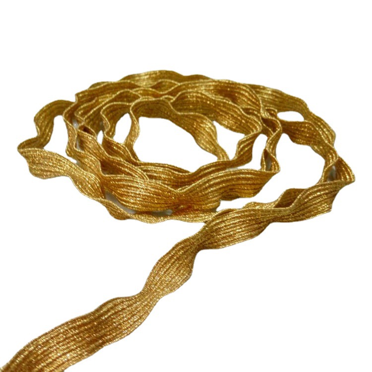 金银丝松紧带1CM宽假发彩色笔记本皮筋礼盒织带亮彩色弹力走马带