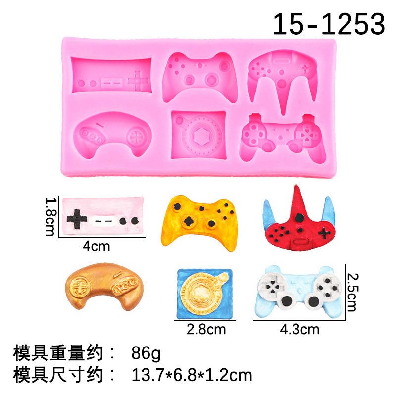 Mango de juego consola control remoto silicona molde DIY decoración pastel fondant chocolate seco ritmo haciendo