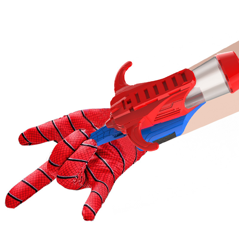Lanzamiento transfronterizo pistola de agua eléctrica Spider Hero negro sentido de la tecnología de los niños guantes de pistola de agua tipo pulsera al por mayor