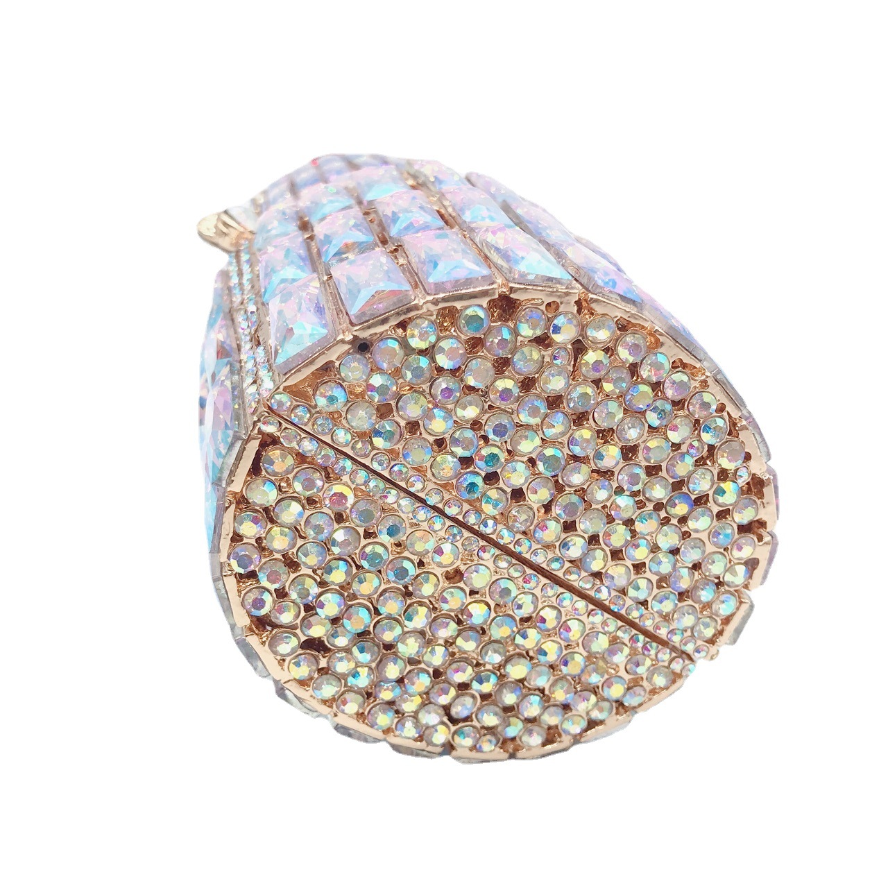 Túi clutch nữ đính đá kim cương cầm tay dự tiệc — 6 # Đen Đỏ