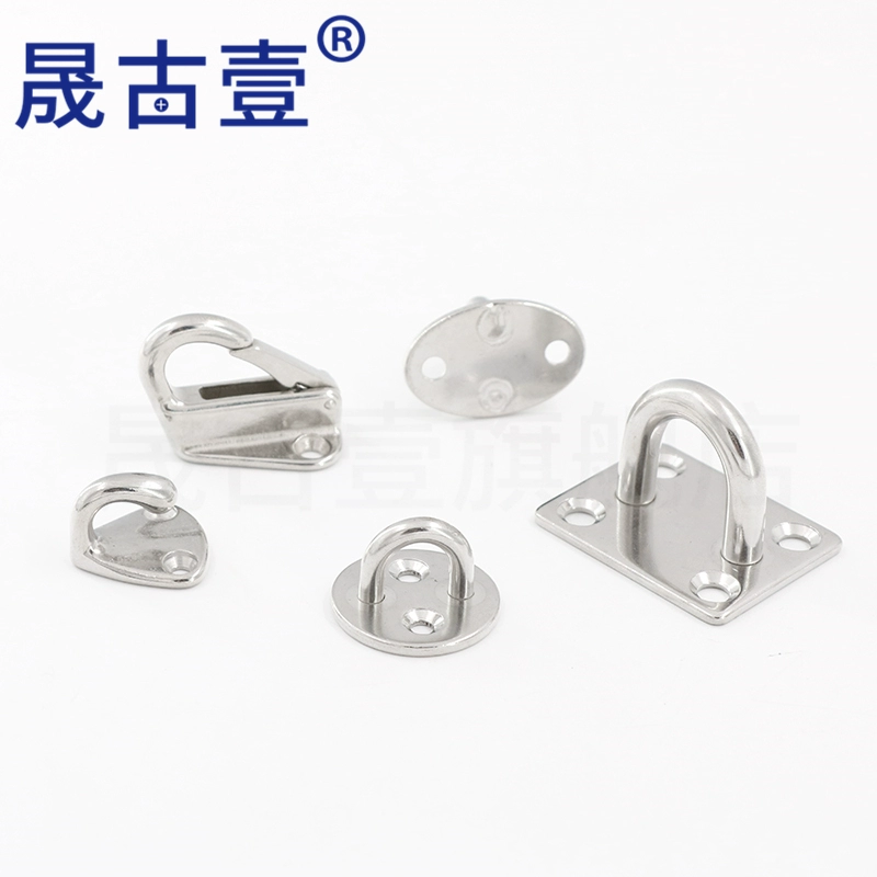 Несущий крюк из нержавеющей стали 304 D-образная пряжка U-образная фиксированная пряжка дверная пряжка потолочный вентилятор мешок с песком крючок для лампы морское подъемное кольцо пластина с ушком