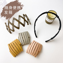 Popular telescopic hair clip fashionable Korean version with teeth anti-slip hair pin for outdoor on-the-go portable foldable headband for women hair accessory