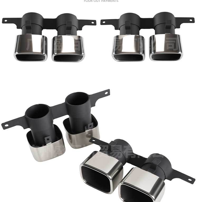 Suitable for factory direct sales Alfa square mouth tail mouth modification Alpha stainless steel car tail throat exhaust pipe