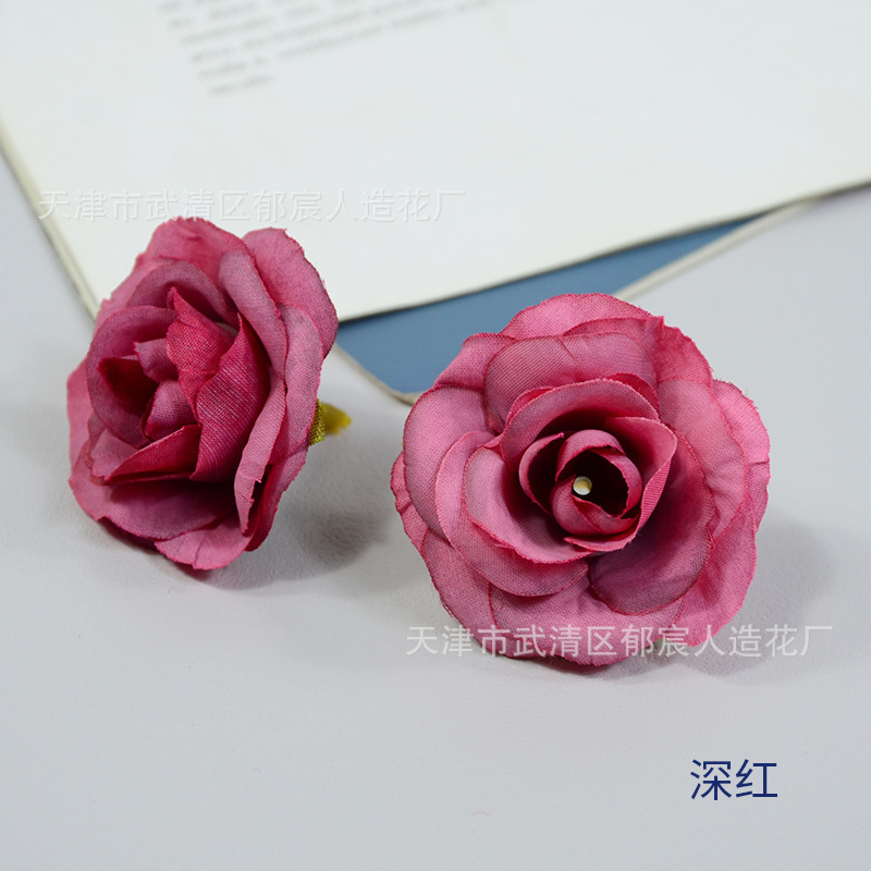 貴妃バラの花頭模造小バラの花ウェディングフラワーコンフェッショナル装飾シルクフラワー素材パックフラワーボックス卸売|undefined