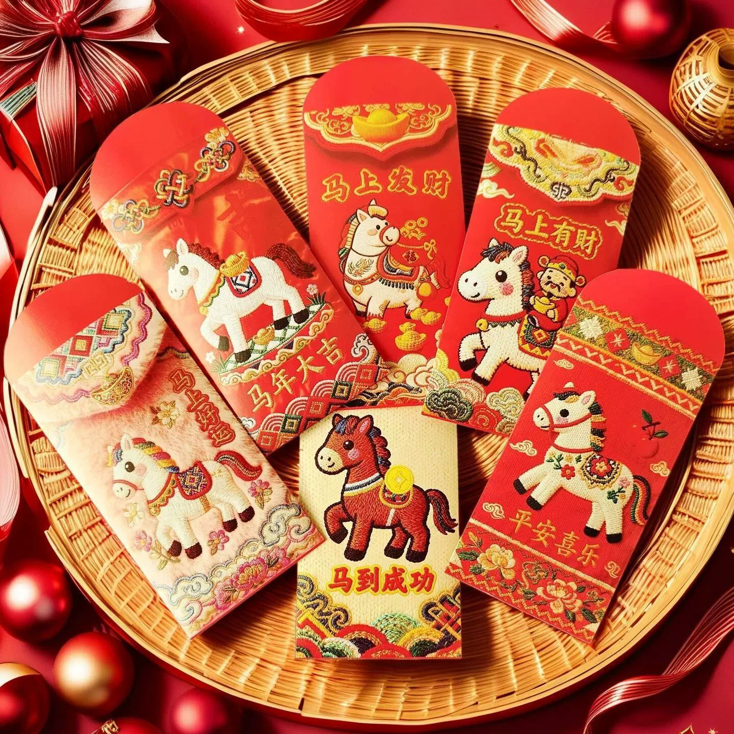 2026马年红包卡通可爱小马动物红包袋春节新年通用个性创意利是封