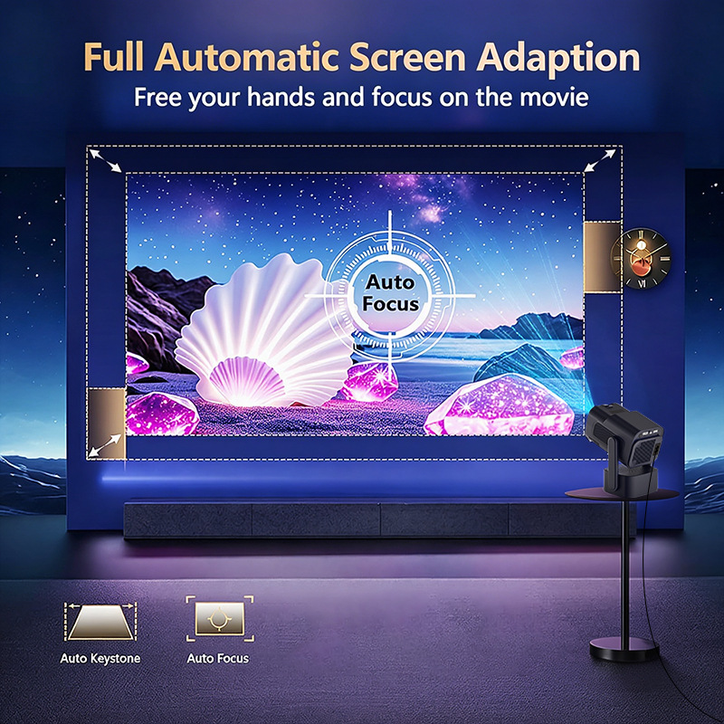New Hot-Selling S320 PLUS Projector with Wireless Screen Mirroring Portable HD Projector for Home and Large Displays