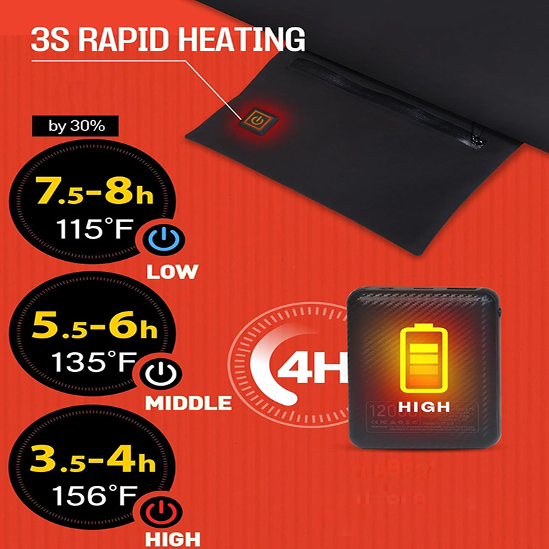 Cojín de calefacción al aire libre invierno acampamiento equipo accesorios suministros gimnasio stand plegable cojín caliente portátil a prueba de humedad