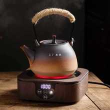 EM2O陶瓷烧水壶电陶炉煮茶器粗陶提梁户外木碳明火大号功夫电热单