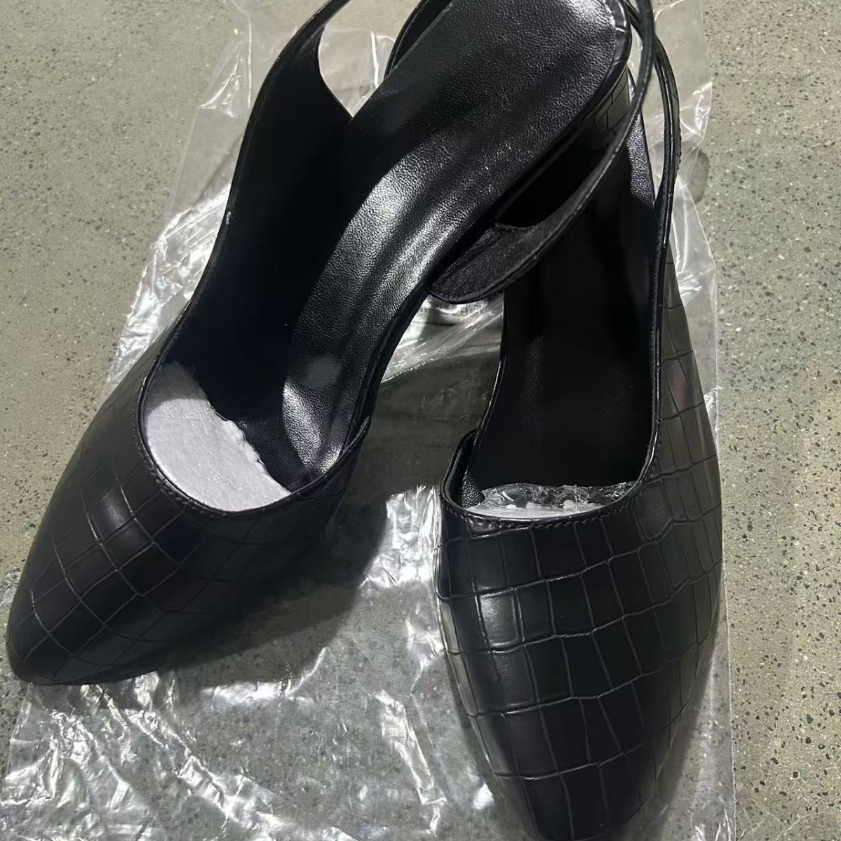 Amazon Aliexpress Spring and Autumn New Foreign Trade Large Size Women's Sandals European and American Pointed Toe Thick Heels High Heels