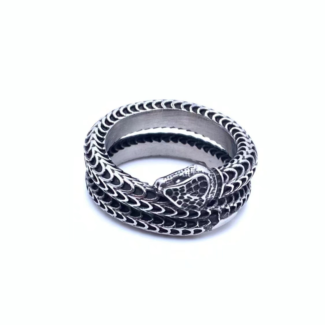 Solid Color Pattern Hip-Hop Solid Color 304 Stainless Steel Polishing Men's Rings