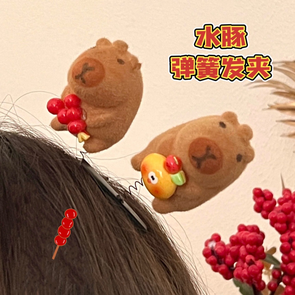 Lindo año nuevo pinza para el cabello de delfines accesorios para el cabello de dibujos animados venta lindo pincho de resorte clip divertido pequeño regalo para estudiantes al por mayor