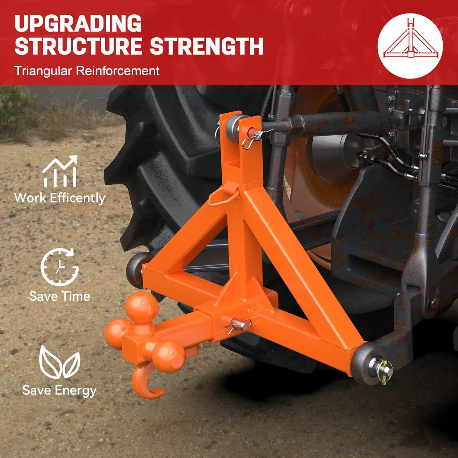 3.2 "прицепной приемник с тяговым шарикоподъемным крюком Тяжелый тягач быстрый крюк аксессуар