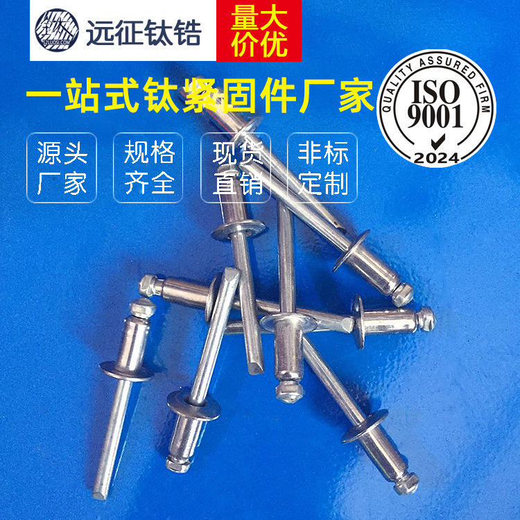 钛铆钉 钛抽芯铆钉 无磁性各规格沉头抽芯钛铆钉 质量保证