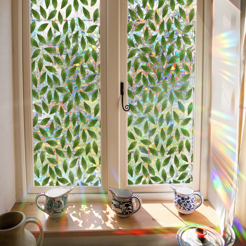 140g Weight Glass paster Home Textiles & Decor Type PVC Material Leaf Pattern Casual, Pastoral Style Casual Pastoral Leaf PVC Glass Paster Wall Art 121