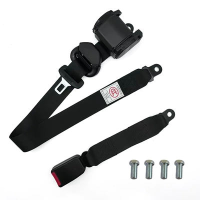 Car seat belt — Locking Safety Belt 3C - black-d9k345cm-webbing-basescrews-conventional-packaging-base-and-retractor-packed-separately