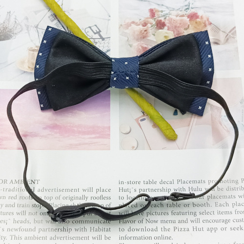 Manufacturer wholesale double-layer children's bow tie, Korean style British style small bow tie for boys and girls, performance bow