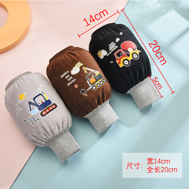 어린이용 소매 가을 겨울 소년용 방오 소매    귀여운 소매 여아용 방수 소매