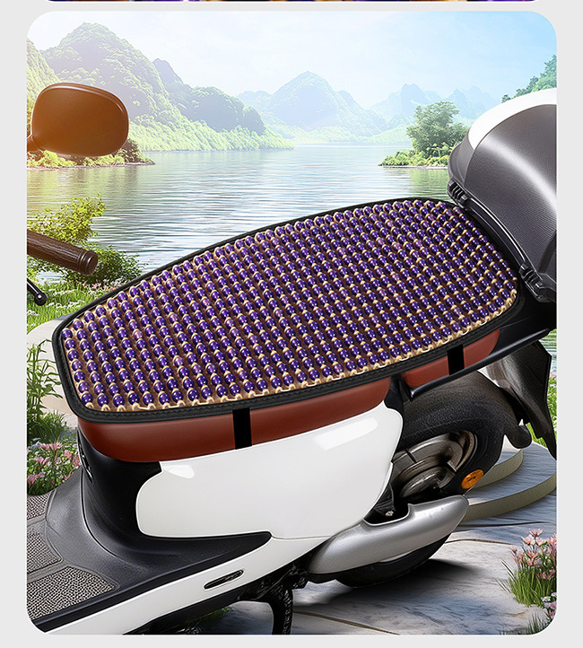 Electric Vehicle Resin Jade Sun Protection Mat Waterproof Heat Insulation Rainproof Seat Cushion Scooter Motorcycle Summer Sun Protection Seat Cushion