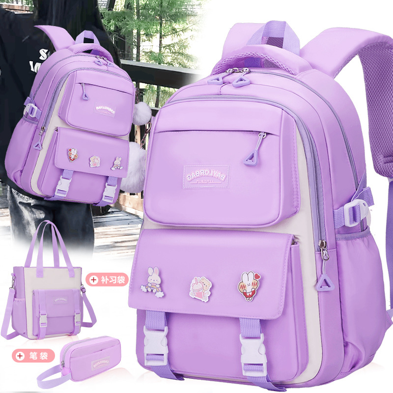 2025 niñas de secundaria secundaria mochila de hombro mochila de gran capacidad 1 - 3 - 4 - 6 - 9 - 12 grados estudiantes de carga reducida