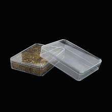 200ml长方形塑料透明盒带盖食品级ps糖果坚果烘培包装礼品盒子