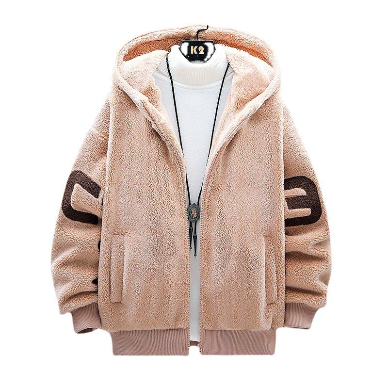 Abrigo de lana de cordero para hombre invierno engrosado casual Abrigo acolchado de algodón moda de invierno juventud chaqueta acolchada de algodón con forro polar chaqueta acolchada de algodón cálido