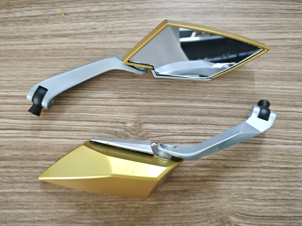 Cross-Border Motorcycle Electric Vehicle Rearview Mirror Modified Aluminum Rod Universal Reversing Rearview Mirror Reflective Mirror