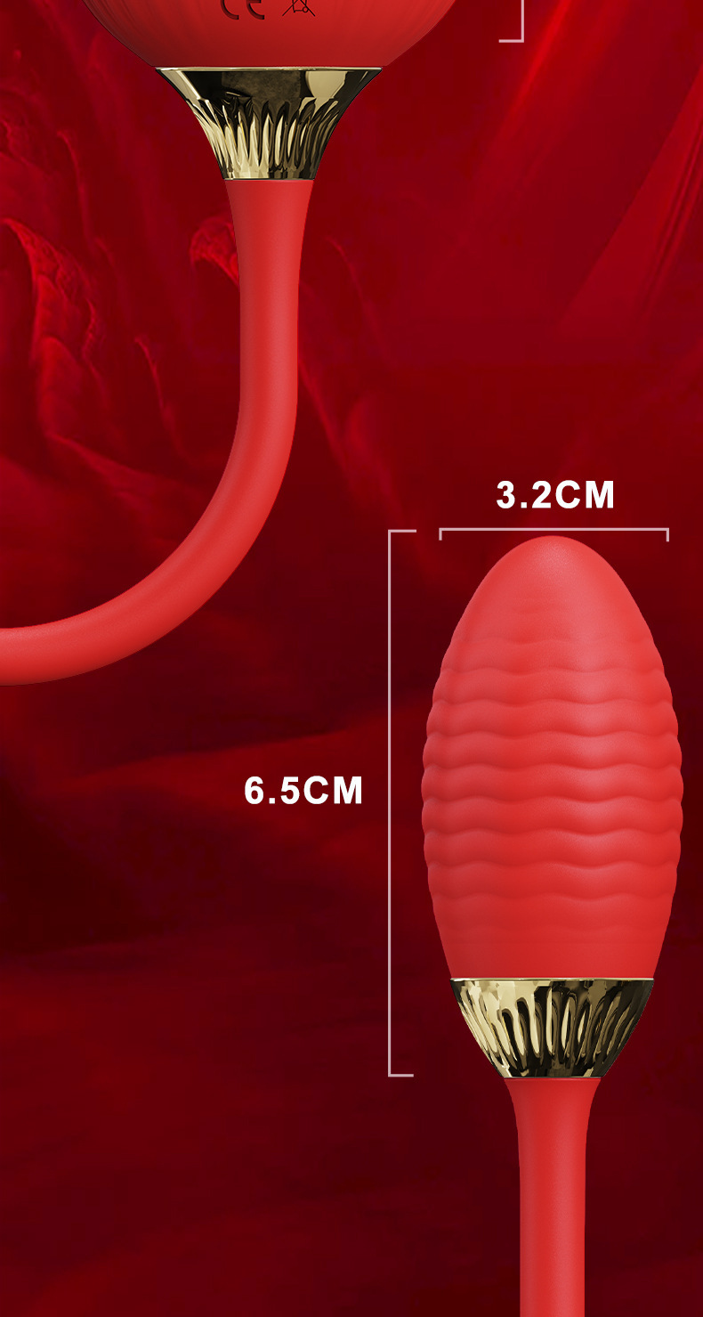 Rose Lip Tongue Licking Vibrator, Purple Silicone & ABS Clitoral Massager for Adults — detail image 12
