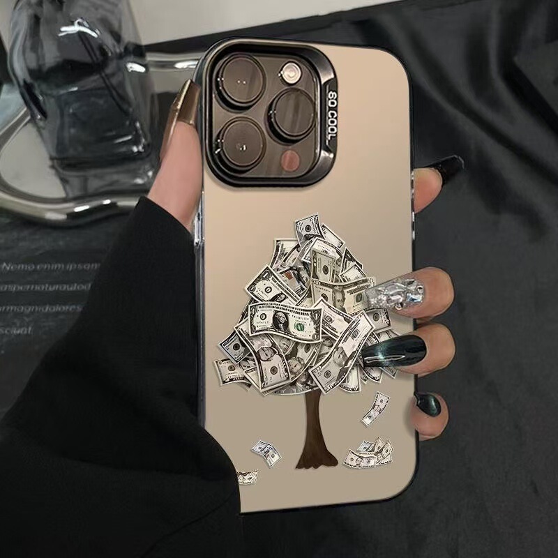 Money Tree Phone Case Suitable for Apple 14 Pro Max, iPhone 15 Plus, Fortune Tree, $16, New Model for iPhone 13, 17