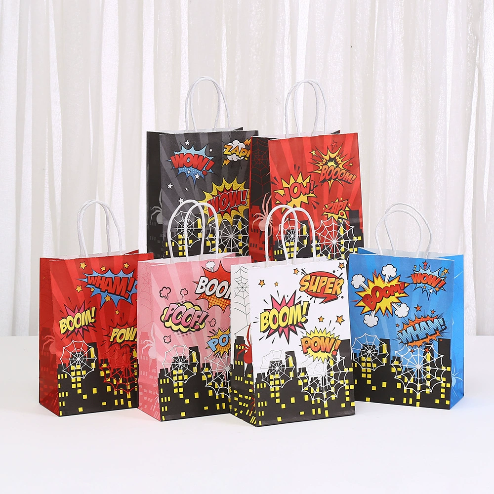 Городской герой мультфильм подарочная упаковка сумка вечерние подарочная упаковка сумка крафт-бумажный пакет оптовая продажа сумка для покупок сумка