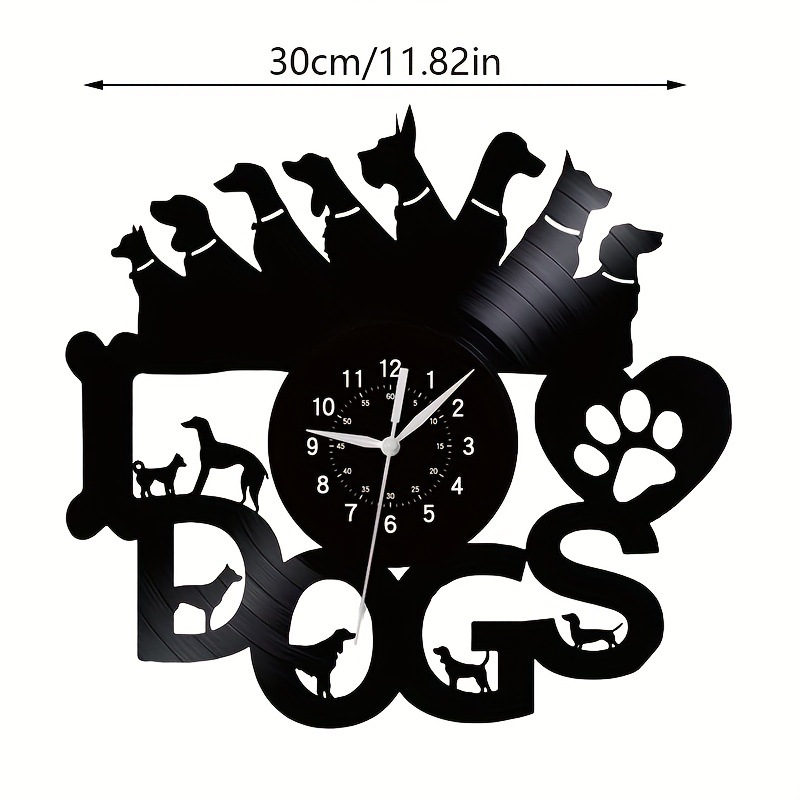 Vinilo creativo vintage arte decorativo lindo gato Reloj de pared moda dormitorio decoración hogar Reloj de pared