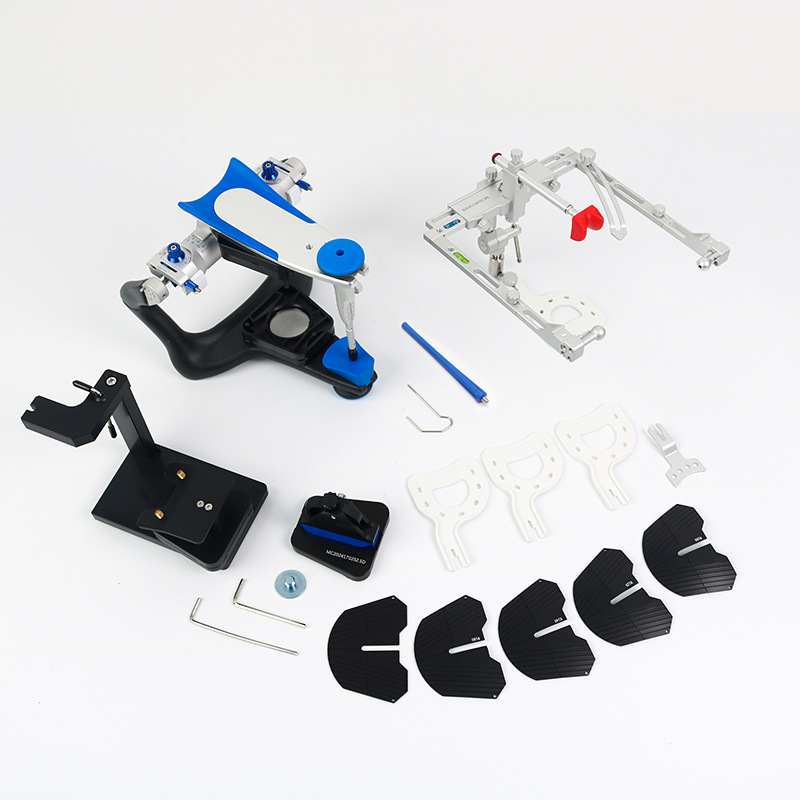 Dental completo ajustable mandíbula marco traje anatómico mandíbula marco dental boca completa ajustable mandíbula marco mecánico mordida marco cara arco