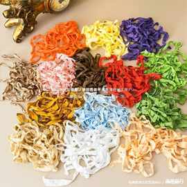 衣丝带蝴蝶褶皱小布blythe旧娃丝光复古丝带手工头发古董蝴蝶结光