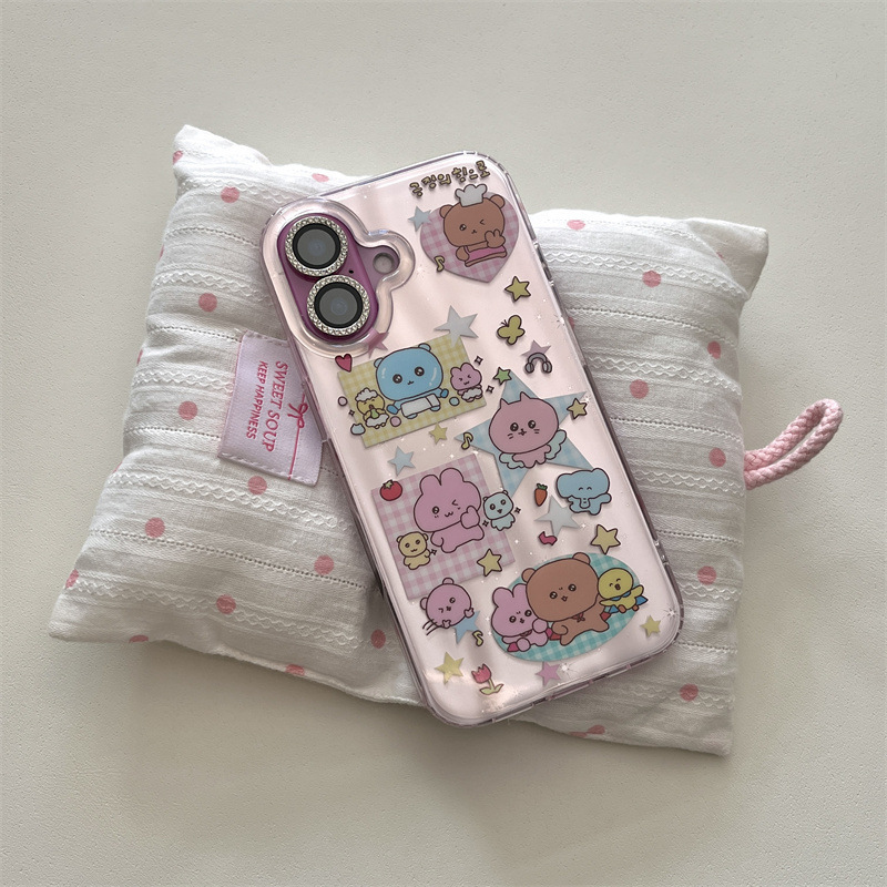 趣味彩色崔高兴链条适用iPhone16苹果15ProMax/14/13手机壳少女心|undefined