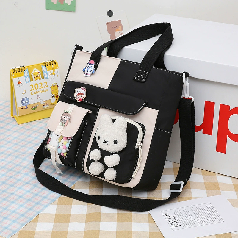 School shoulder bag, handheld capacious waterproof one-shoulder bag for elementary students, 0.42 kg