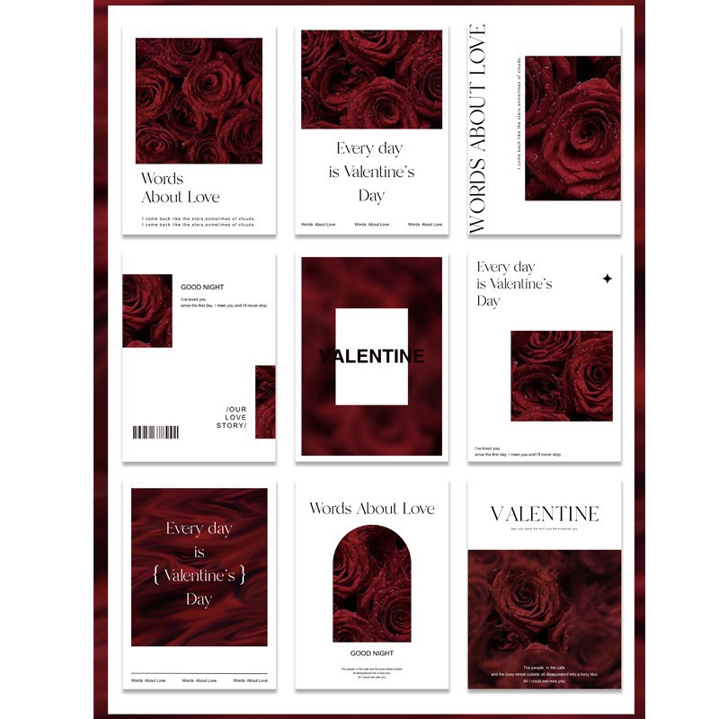 INS tarjeta de felicitación floral creativo vacaciones confesión tarjeta pequeña tarjeta de mensaje flor etiqueta tarjeta de felicitación de cumpleaños tarjeta postal