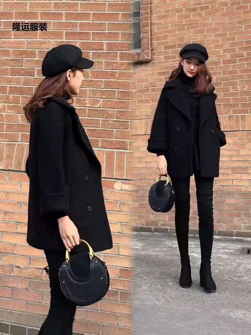 Демисезонное женское пальто‑пиджак из шерстяной смеси, стиль chanel, полупальто двубортное