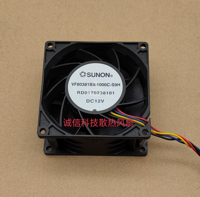 VF80381BX-1000C-S9H 建准SUNON 8038 4线PWM 服务器暴力风扇 12V