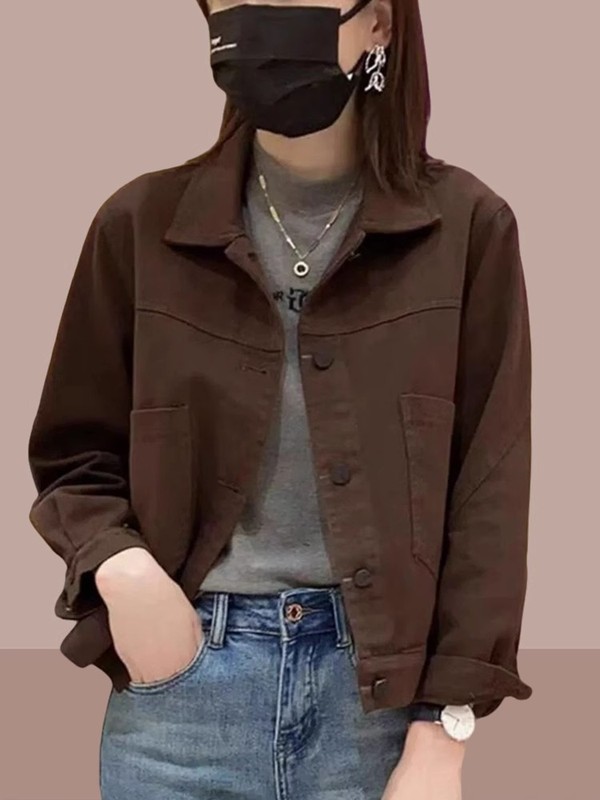 2025早秋季季新款女士短外套牛仔上衣女装夹克短款小个子洋气|undefined