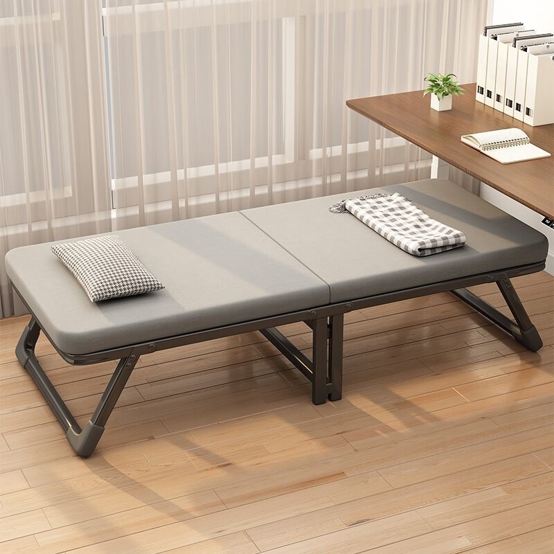 Portable folding bed, office nap essential, simple home bed, hospital companion bed, office lunch break single bed Portable folding bed, office nap essential, simple home bed, hospital companion bed, office lunch break single bed