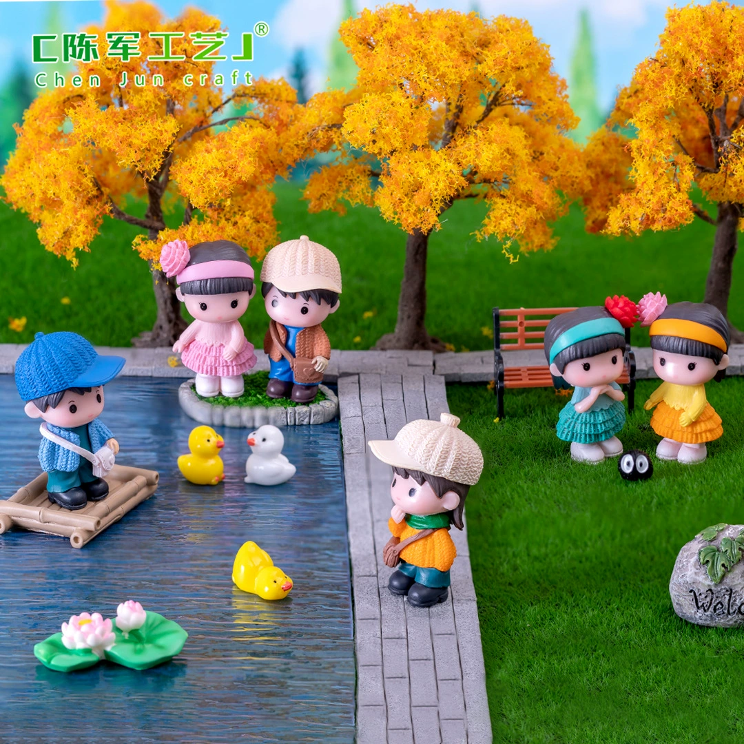 Микропейзаж креативная фигурка соседской пары Куклы для мальчиков и девочек ручной работы аксессуары для украшения автомобиля настольные маленькие украшения