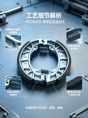 Electric motorcycle CG125 Youmin brake pads, tricycle 110 drum brake pads, original factory thickened and wear-resistant for electric scooters