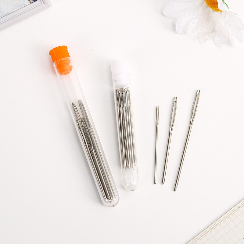 自定义针瓶套装9pcs钝头大眼针毛线缝合立体绣针十字绣手工钝头针